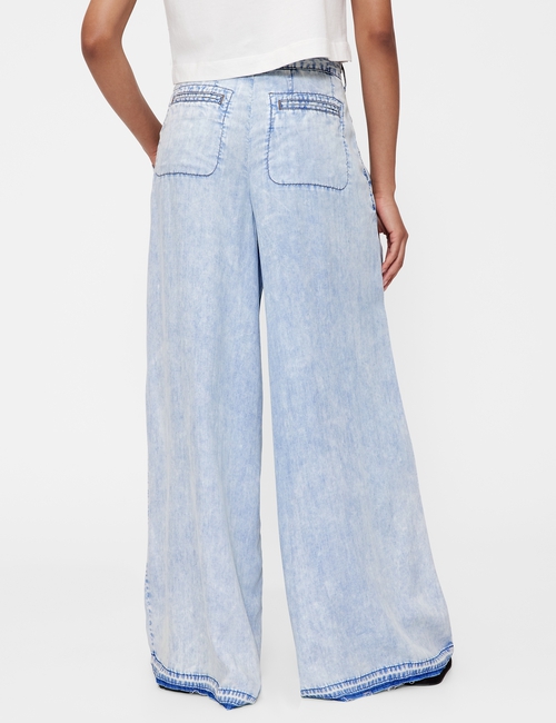 GapStudio High Rise Draped Denim Trousers