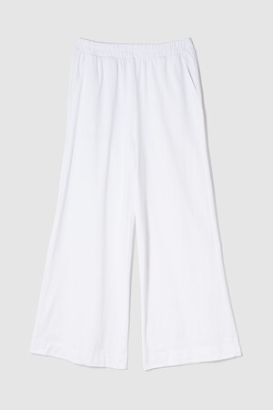 Organic Cotton Heavyweight Cropped Wide-Leg Pants