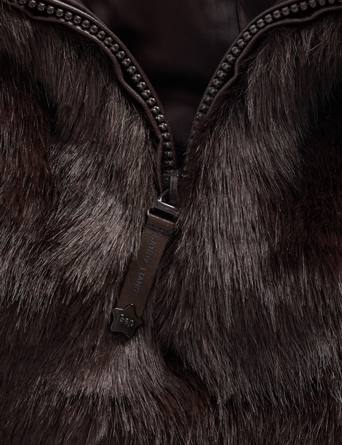 Gap × Sandy Liang Vegan Fur Half-Zip Pullover