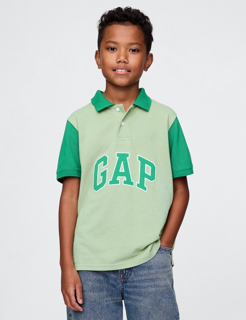 Gap Logo Colorblock Pique Polo Shirt
