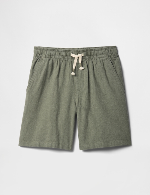 Kids Relaxed Linen-Blend Pull-On Shorts