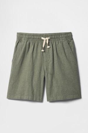 Kids Relaxed Linen-Blend Pull-On Shorts