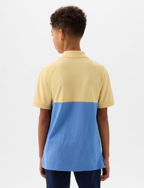 Kids Gap Logo Colorblock Pique Polo Shirt