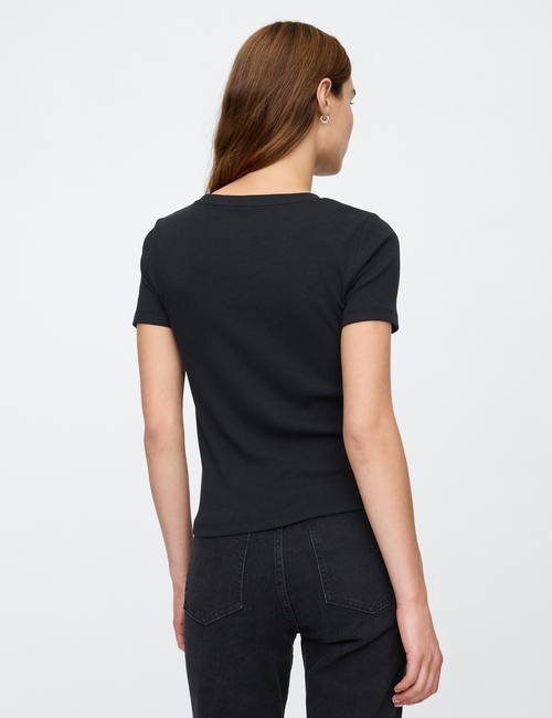Modern Cropped Logo T-Shirt