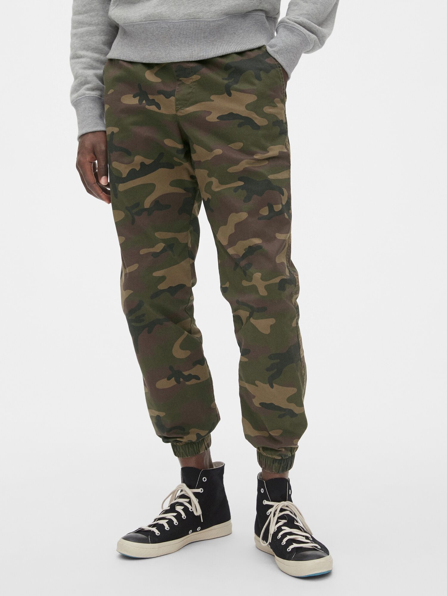 Shop Slim Canvas Joggers with GapFlex for Men GAP UAE