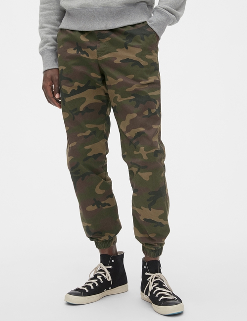 Slim Canvas Joggers with GapFlex