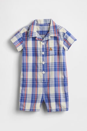 Baby Poplin Pocket Shorty One-Piece