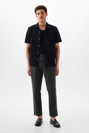 Linen-Cotton Trousers in Slim Fit