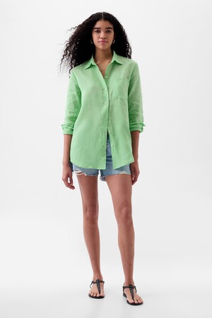 100% Linen Boyfriend Shirt