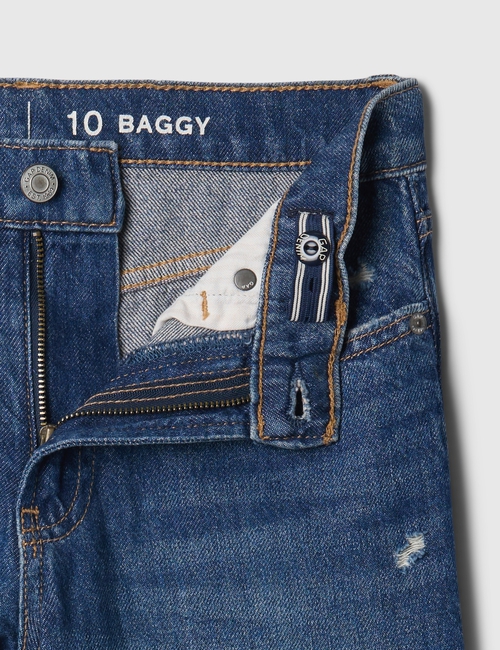 Kids Mid Rise Baggy Jeans