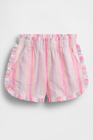 Baby & Toddler Linen-Cotton Ruffle Dolphin Shorts