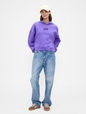 Relaxed Gap Mini-Logo Cropped Hoodie
