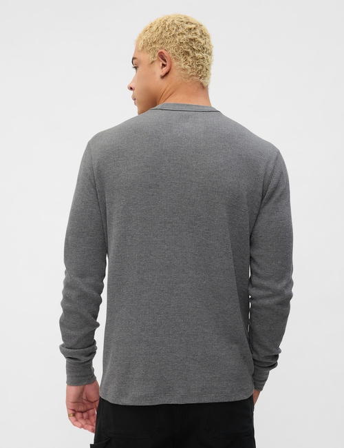 Waffle-Knit Crewneck T-Shirt