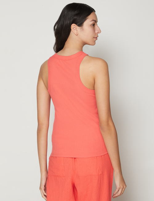 Ribbed High Neck Tank