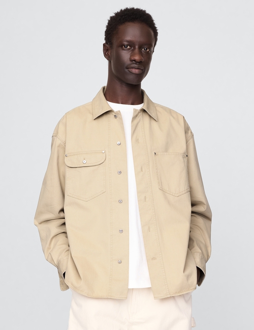 Twill Utility Shirt Jacket