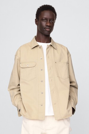 Twill Utility Shirt Jacket