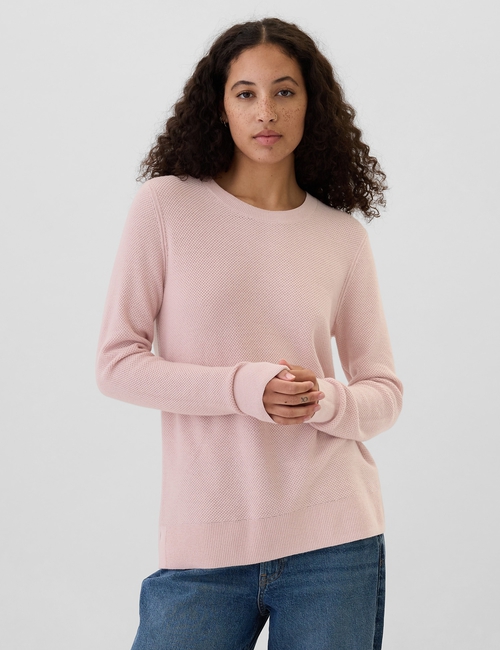 Textured Crewneck Sweater