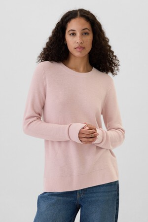 Textured Crewneck Sweater