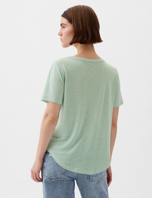 Linen-Blend T-Shirt