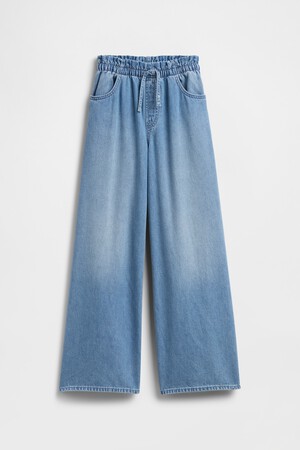 Kids High Rise Pull-On Paperbag Baggy Jeans