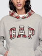 Vintage Soft Striped Logo Hoodie