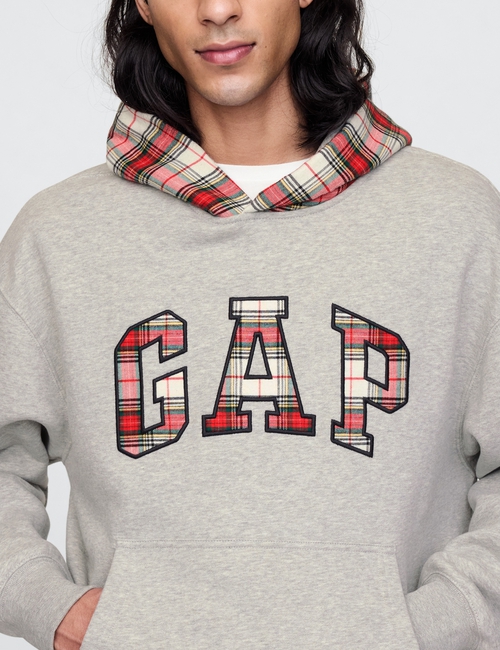 Vintage Soft Striped Logo Hoodie