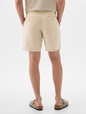 8" Linen-Cotton Shorts