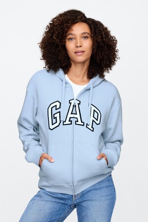 Relaxed Gap Logo Zip Hoodie