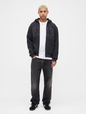 Relaxed Gap Logo Sherpa-Lined Zip Hoodie