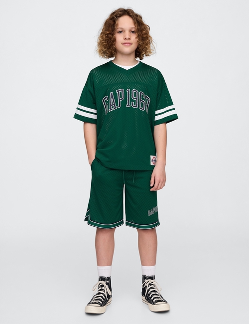 Kids GapFit Tech Mesh Jersey T-Shirt