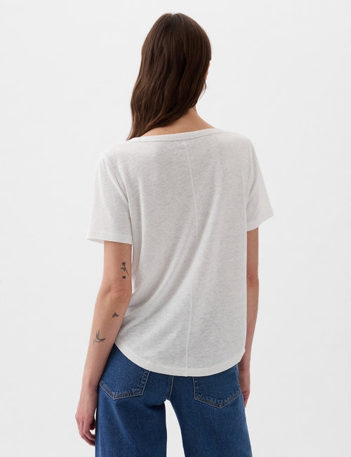 Linen-Blend T-Shirt