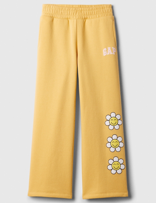 Kids Gap Logo Wide-Leg Sweatpants