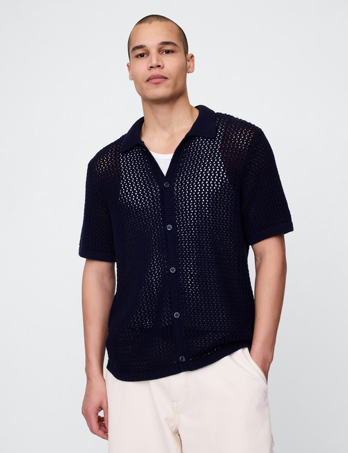 Mesh Sweater Shirt