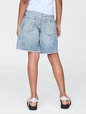 Kids Low Rise Stride Denim Bermuda Shorts