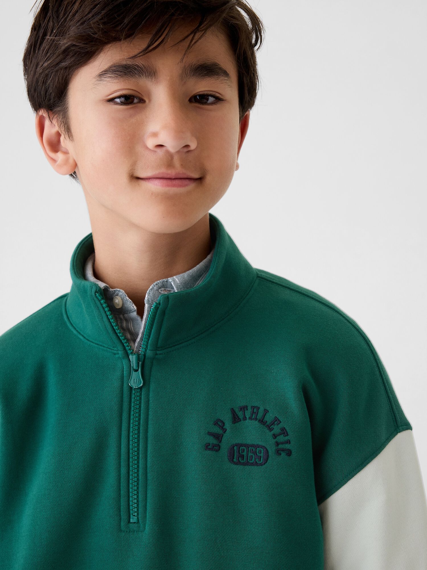 Shop Kids Half Zip Pullover for Boys GAP UAE