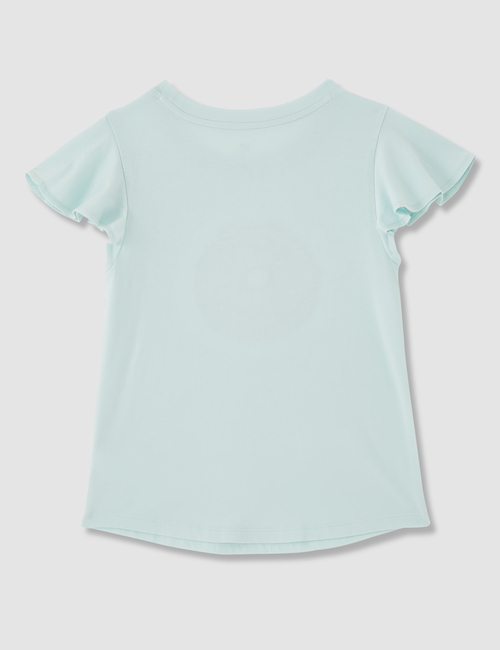 Kids Flippy-Sequin Flutter Sleeve Graphic T-Shirt