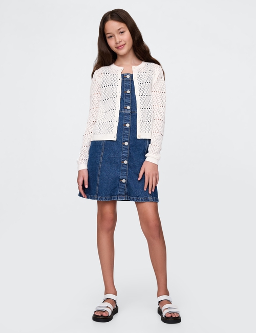 Girls Pointelle Cardigan