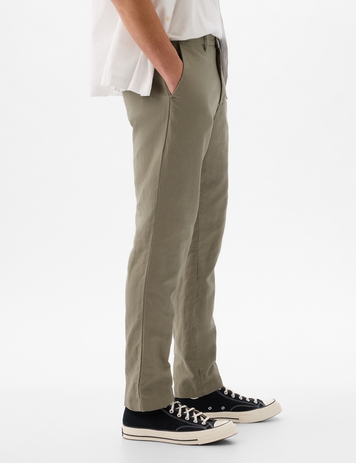 Linen-Cotton Trousers in Slim Fit