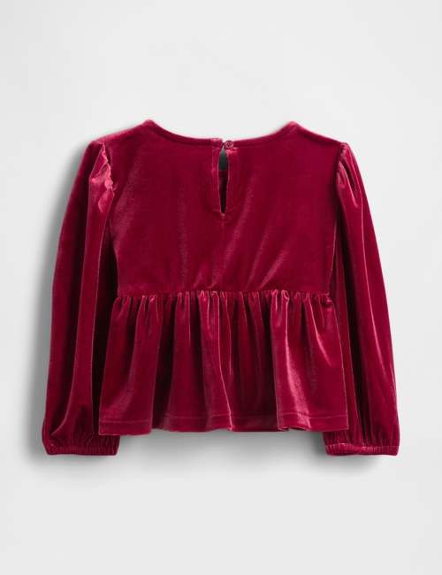 Baby & Toddler Velour Bow Top