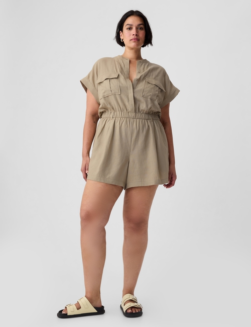 SS UTILITY ROMPER - LINEN