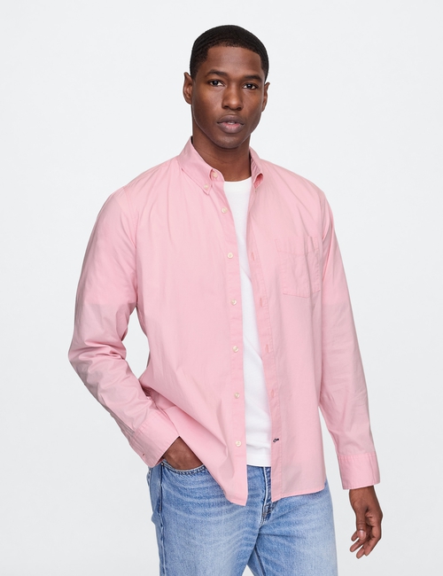 Stretch Poplin Shirt in Standard Fit