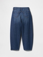 Kids High Rise Seamed Barrel Jeans