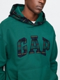 Vintage Soft Striped Logo Hoodie