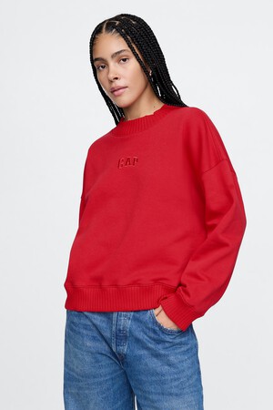 Vintage Soft Mockneck Logo Sweatshirt