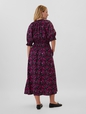 Print Squareneck Midi Dress