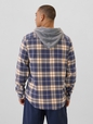 Hoodie Flannel Shirt in Standard Fit