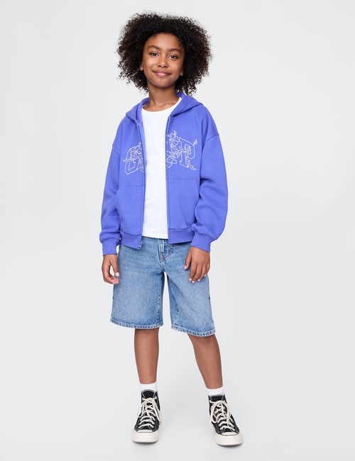 Kids VintageSoft Logo Zip Hoodie