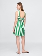 Poplin Tie-Back Mini Dress