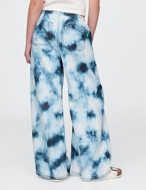 Kids UltraSoft Denim Tie-Dye Easy Baggy Pants