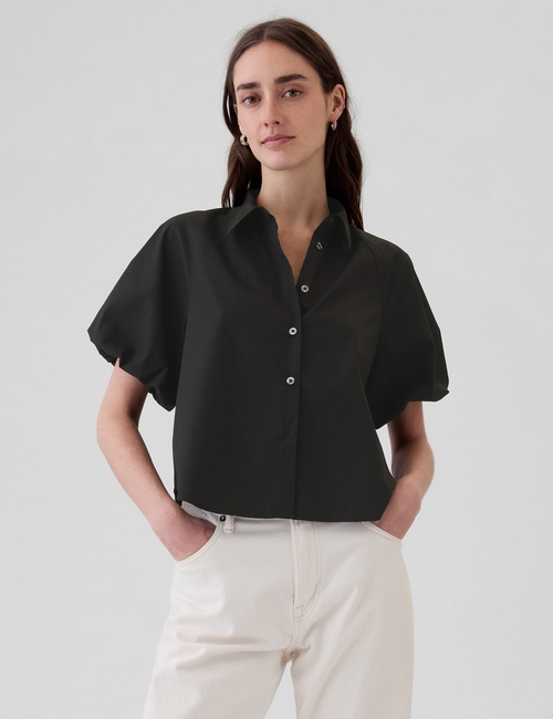 Organic Cotton Bubble Sleeve Shirt